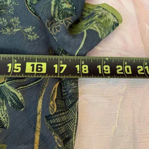 Jonathan Martin Y2K Floral Midi Dress Women's 10 Green Empire Waist Fairy Boho - Picture 14 of 16